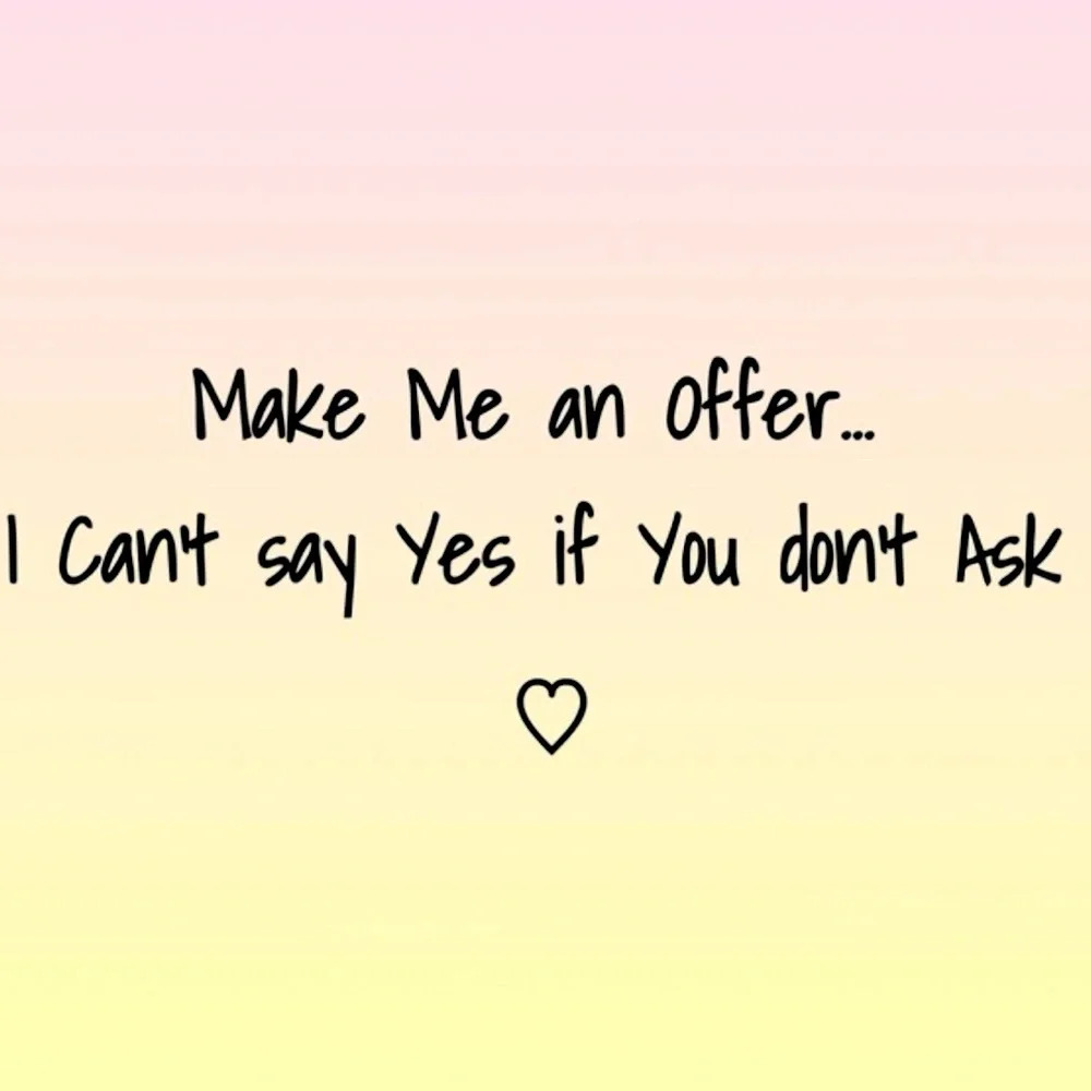 Feel free to send me a reasonable offer 💫